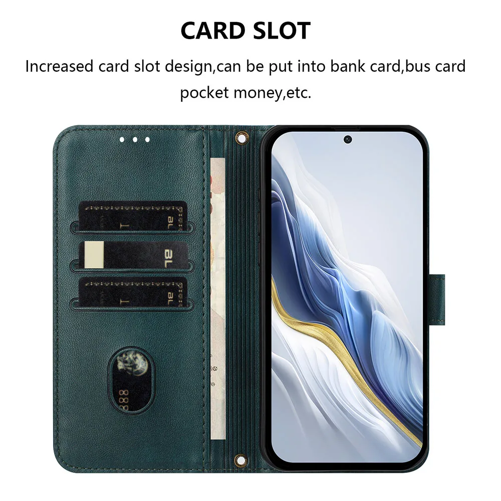 Leather Wallet Flip Case - Elegant Phone Back Cover