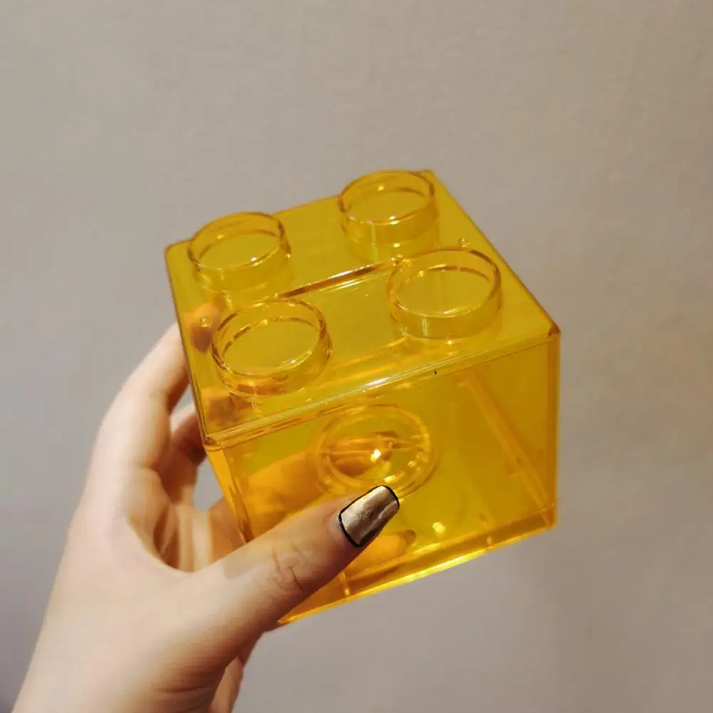 Building Block Money Box Saving Box Transparent Plastic Blocks Piggy Bank Coin Storage Case Kid Toy Gift Change Boxes
