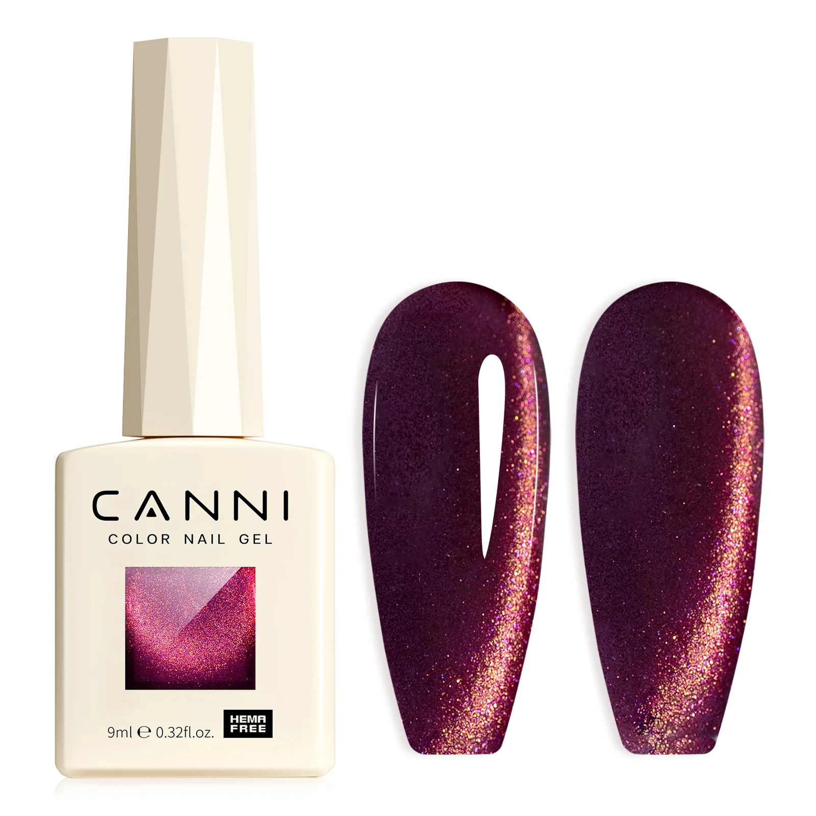 CANNI HEMA FREE TPO FREE 9ml Glitter Silver Cat Esmalte de uñas en gel magnético Galaxy Diamond Gel pigmentado de cobertura total para uñas