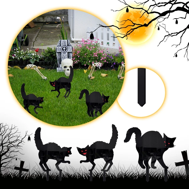 Halloween Black Cat wall art Scaredy Cat Wall Decor 2d animal