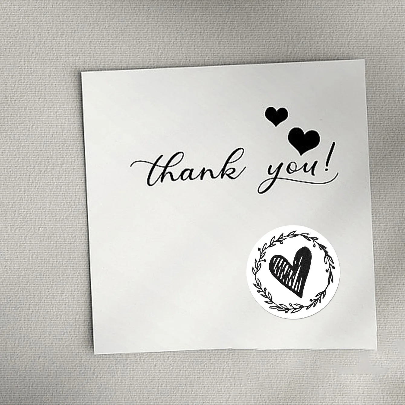 500pcs Heart Stickers 1 Inch Round Envelope Sealing Label for Wedding Party Invitation Card Gift Decor Tags