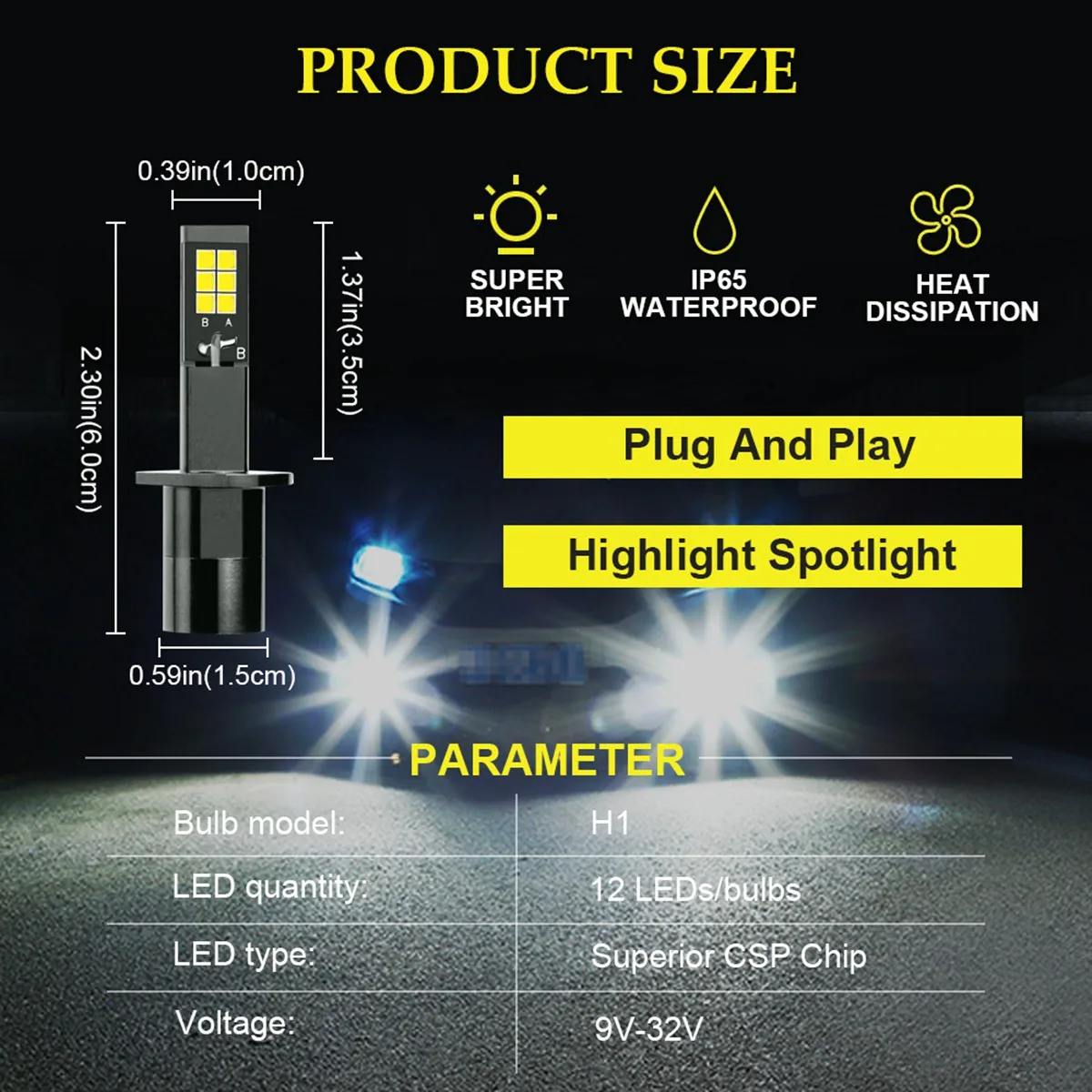 새로운 안개등 전구 LED 호박색+흰색 이중 색상 트럭 자동차 램프 DRL 조명 키트 전구 9-32V 30W 3000LM