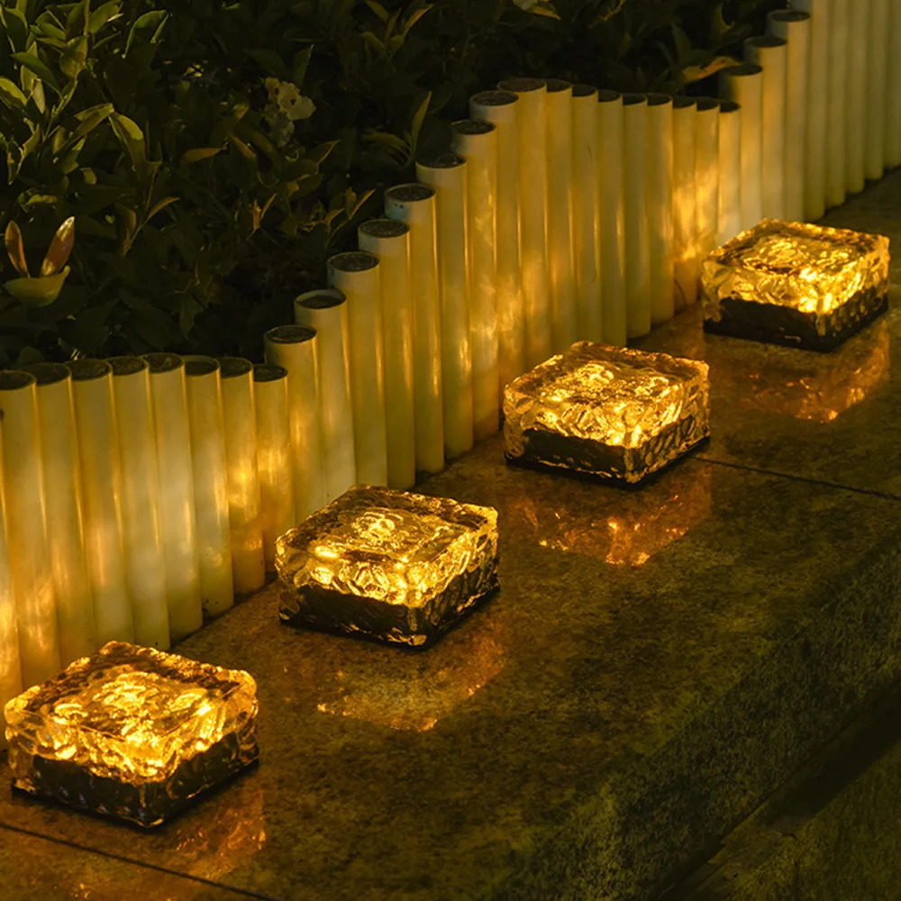Solar LED Ice Cube Brick Light 4