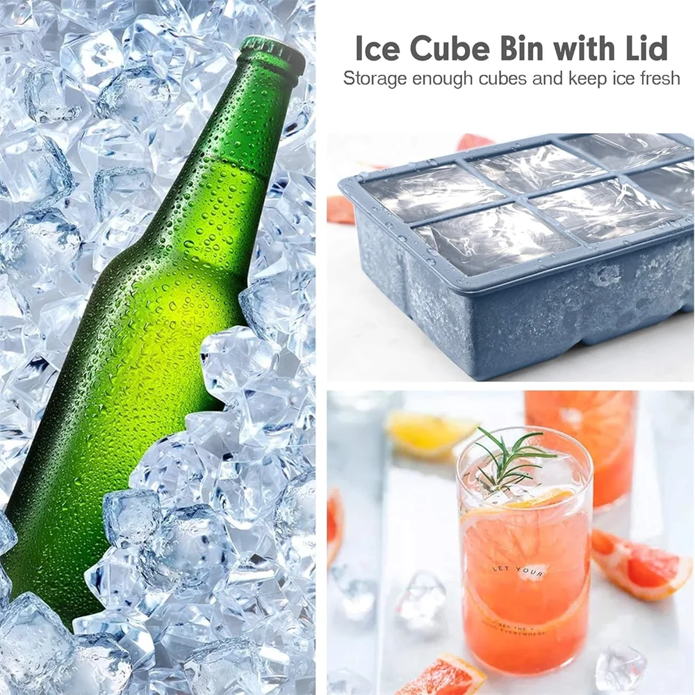 Large Silicone Ice Cube Tray with Lid-premium-2025 – Leakproof, Odor‑Free Square Molds for Whiskey & Cocktails | BPA‑Free Freezer Sdca49917997c4aa3ab5c91d04e429f11a