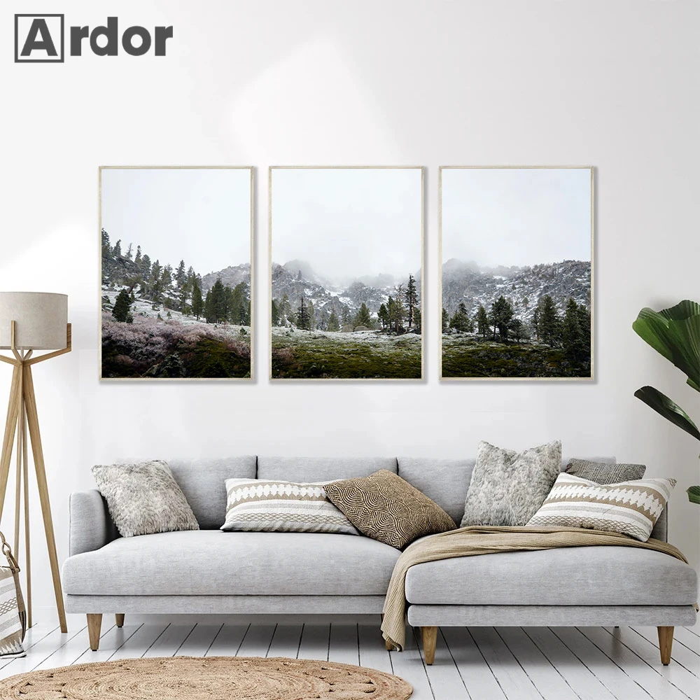 

Forest Tree Mountain Wall Art Canvas Painting Nature Landscape Posters And Prints Nordic Wall Pictures Living Room Home Decor