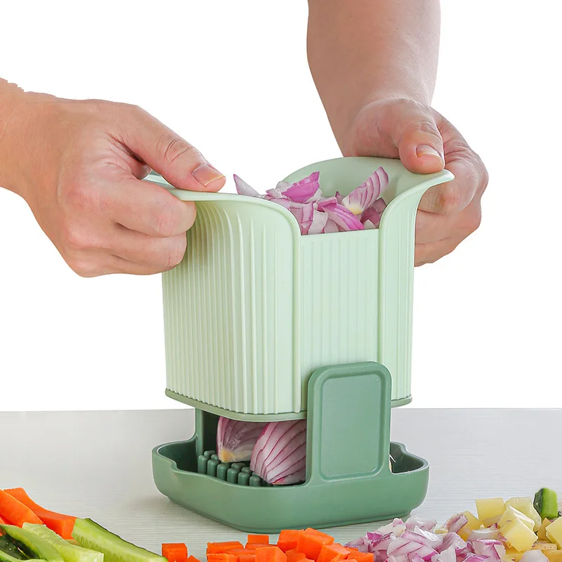 

Multifunctional Vegetable Cutting and Dicing Household Hand PressureCutting PotatoDiced Onion DicedKitchen Gadget Vegetable Cutt