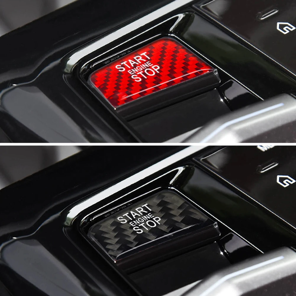 BMW 5 시리즈 G60 7 시리즈 G70 2024-2025용 카본 파이버 자동차 엔진 스타트 스톱 버튼 커버 스티커 (인테리어 트림 액세서리)