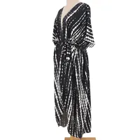 Women's Beach Cover Ups Open Front Tie Dye Maxi Cardigan Kimono Swimsuit with Belts Bathing Suit - Image 5