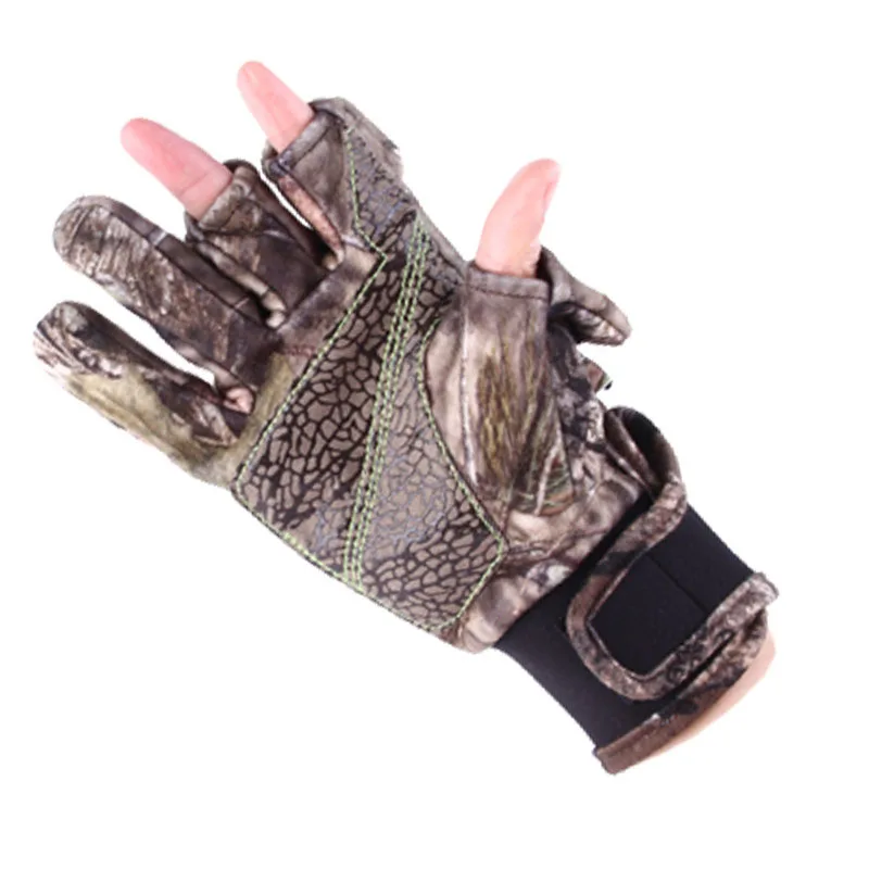 Winter Windproof Velour Gloves Thick Cutton Finger Cutting Outdoor Sports PhotographingFishing Hunting Hiking Skiing