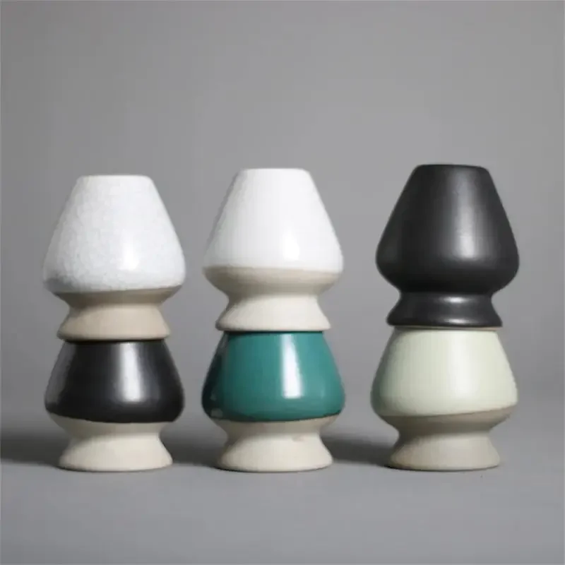 Japanese Ceramic Matcha Green Tea Chasen Holder Stand Bowl Bamboo Whisk Grinder Brushes Tea Tools Holder Accessories Teaware