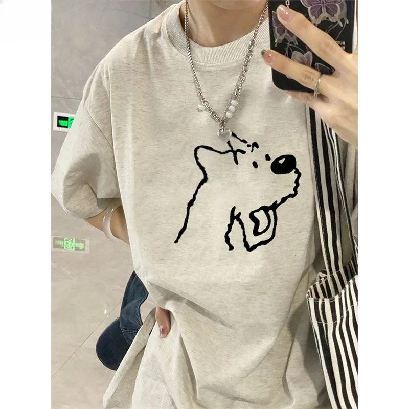 

Y2K Men's Cotton T-Shirt Street Hip Hop Men's/Women's Short Sleeve Tops Oversized Vintage T-Shirt Summer Round Neck Tops