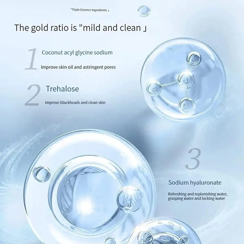 Oligopeptide Small Bubble Cleansing Essence Deep Cleansing Skin Purifying Pore Nourishing Essence Repair Clean Blackheads Acne 3