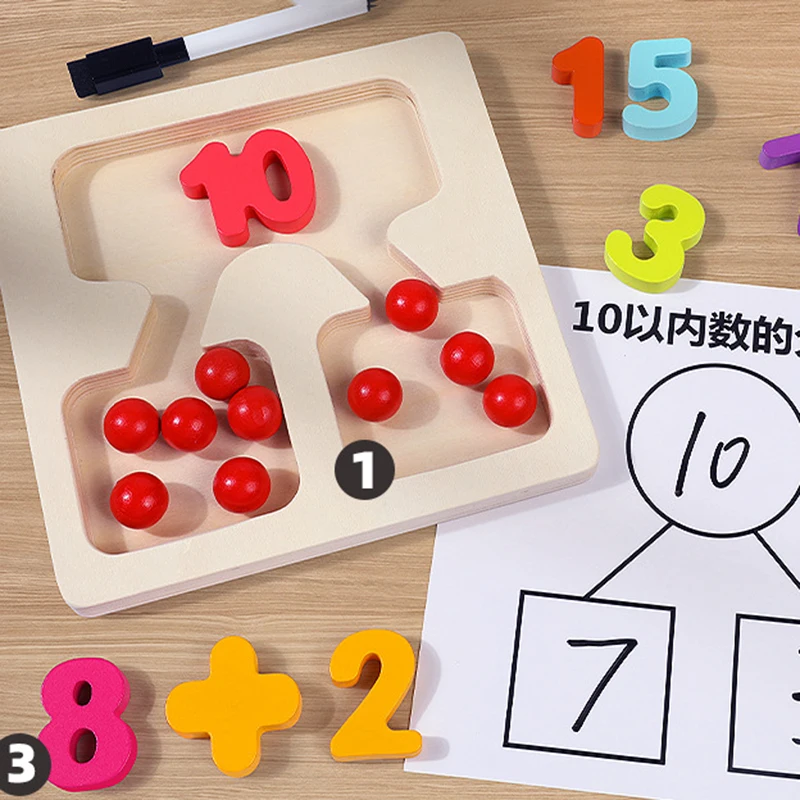 Children Montessori Counting Math Toys Arithmetic Addition Subtraction Teaching Aids Logical Thinking Educational Learning Toys