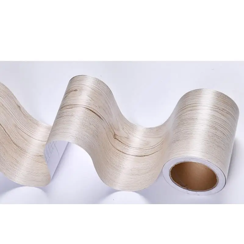 Realistic Wood Grain Repair Duct Tape Furniture Renovation Adhesive Skirting Waist Line Floor Stickers Home Decor Improvement