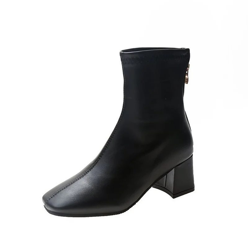 2022 Fashion Warm Plush Snow Boots Ladies Pu Leather Shoes Winter Ladies Casual Botas Mujer Spring Women's Ankle Boots