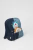 Doraemon Backpack for Girls Cowboy Twill Fabric Cartoon Embroidery Bags Cute Child Backpacks with Coin Purses Kawaii Schoolbags 3