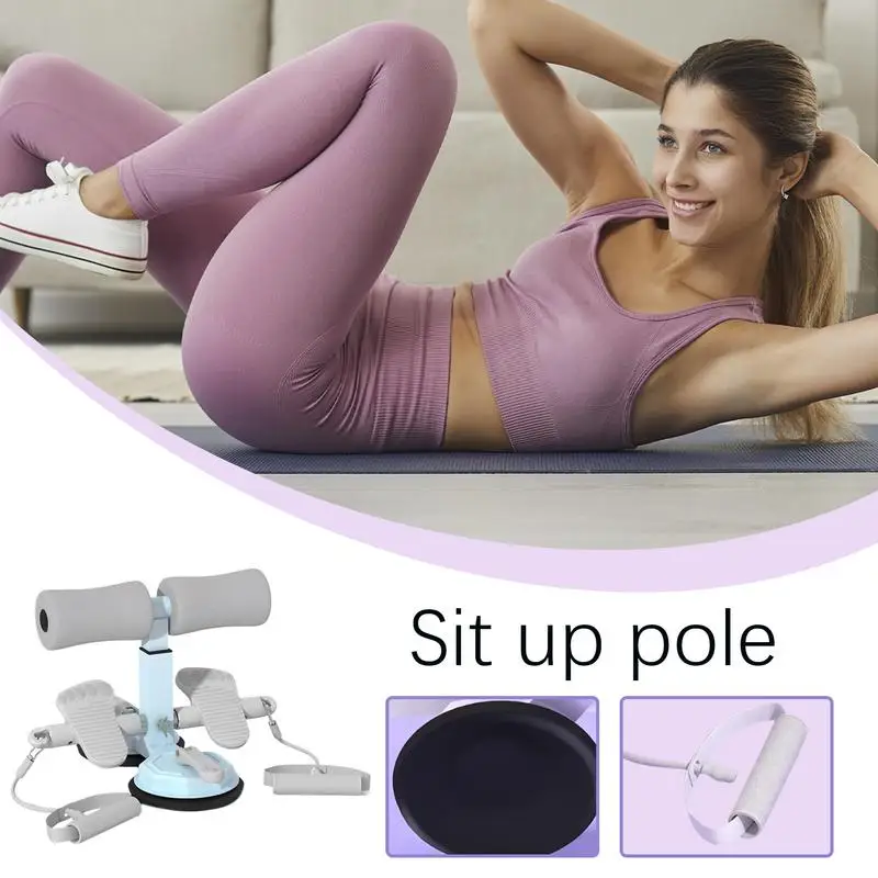 Sit Up Bar Foot Holder Situps Equipment With 2 Suction Cup Portable Adjustable Height Assistant Device For Floor Home Gym Ab