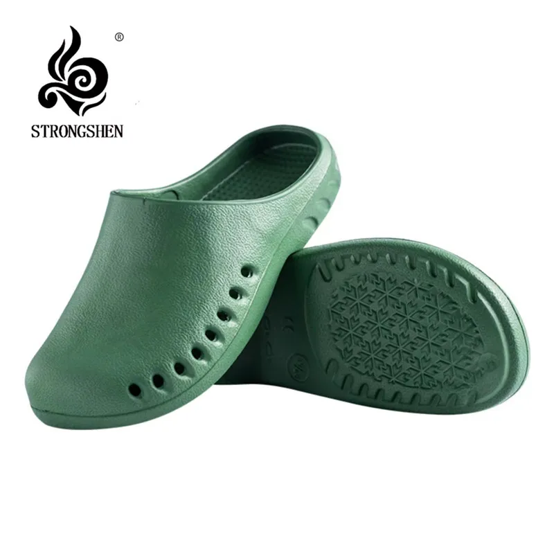 STRONGSHEN Women Shoes Slip On Chef Shoes Waterproof Shoes Lady Classic Shoes Hospital Women Work Medical  Anti-Needling Sandals