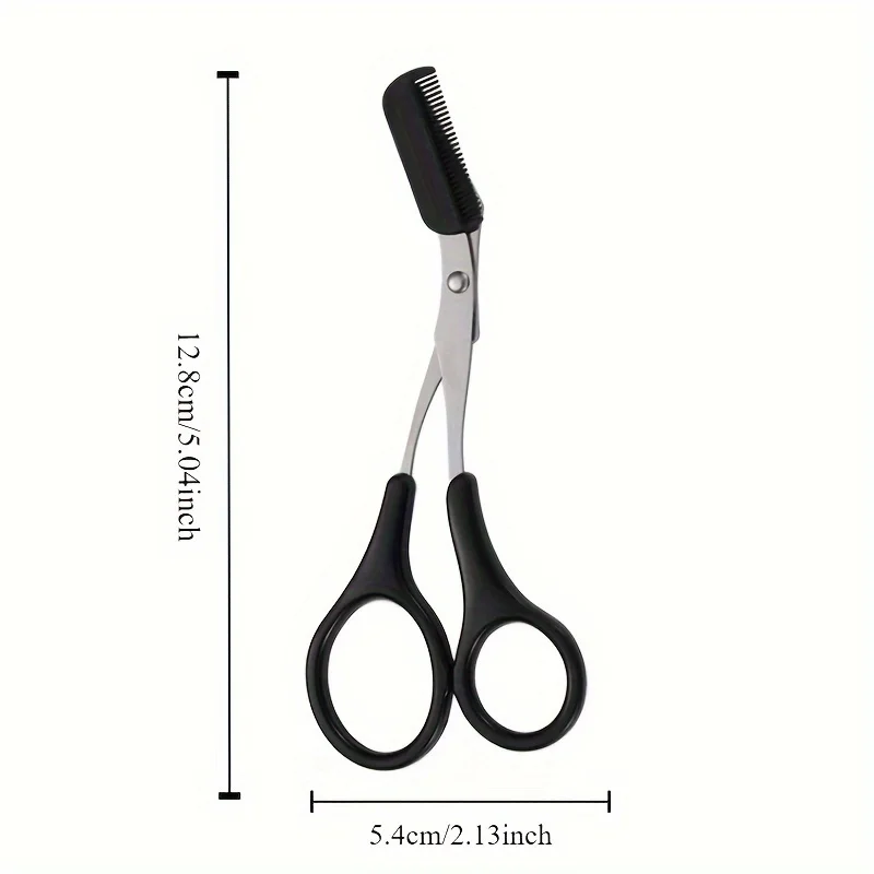 Stainless Steel Eyebrow Trimming Scissors With Comb, Safe Eyebrow Trimming Makeup Tool, Precise Creation Of Perfect Eyebrow Shap 6