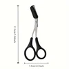 Stainless Steel Eyebrow Trimming Scissors With Comb, Safe Eyebrow Trimming Makeup Tool, Precise Creation Of Perfect Eyebrow Shap 6