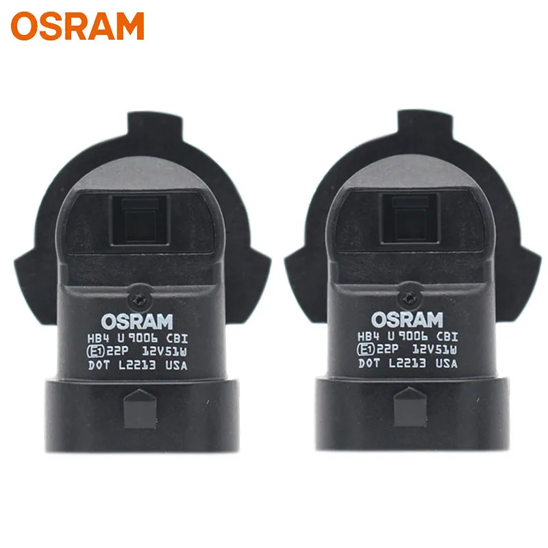 OSRAM Cool Blue Intense 9006 HB4 CBI Halogen 12V 51W P22d 4200K White Xenon Look Car Original Headlight High Low Beam USA, 2pcs 2