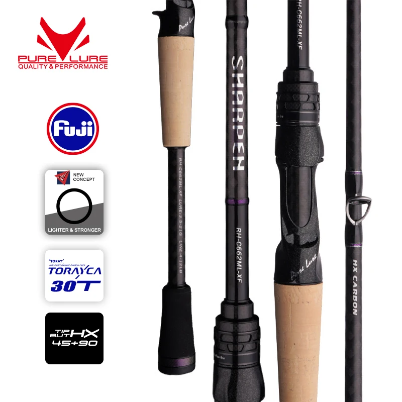 

PURELURE RH Soft Lure Long Spinning and Casting XF/MF Action Rods FUJI Components Bass Pike Rod Fishing Rod Spinning Reel