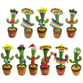 Taniec kaktus muzyka mówić elektroniczne pluszowe zabawki tancerz kaktus skręcanie śpiew tancerz kaktus zabawka dla niemowląt zabawki dla dzieci na prezent tanie i dobre opinie CN (pochodzenie) Sztuka ludowa Twisting Cactus Toys dancing cactus dancer cactus
