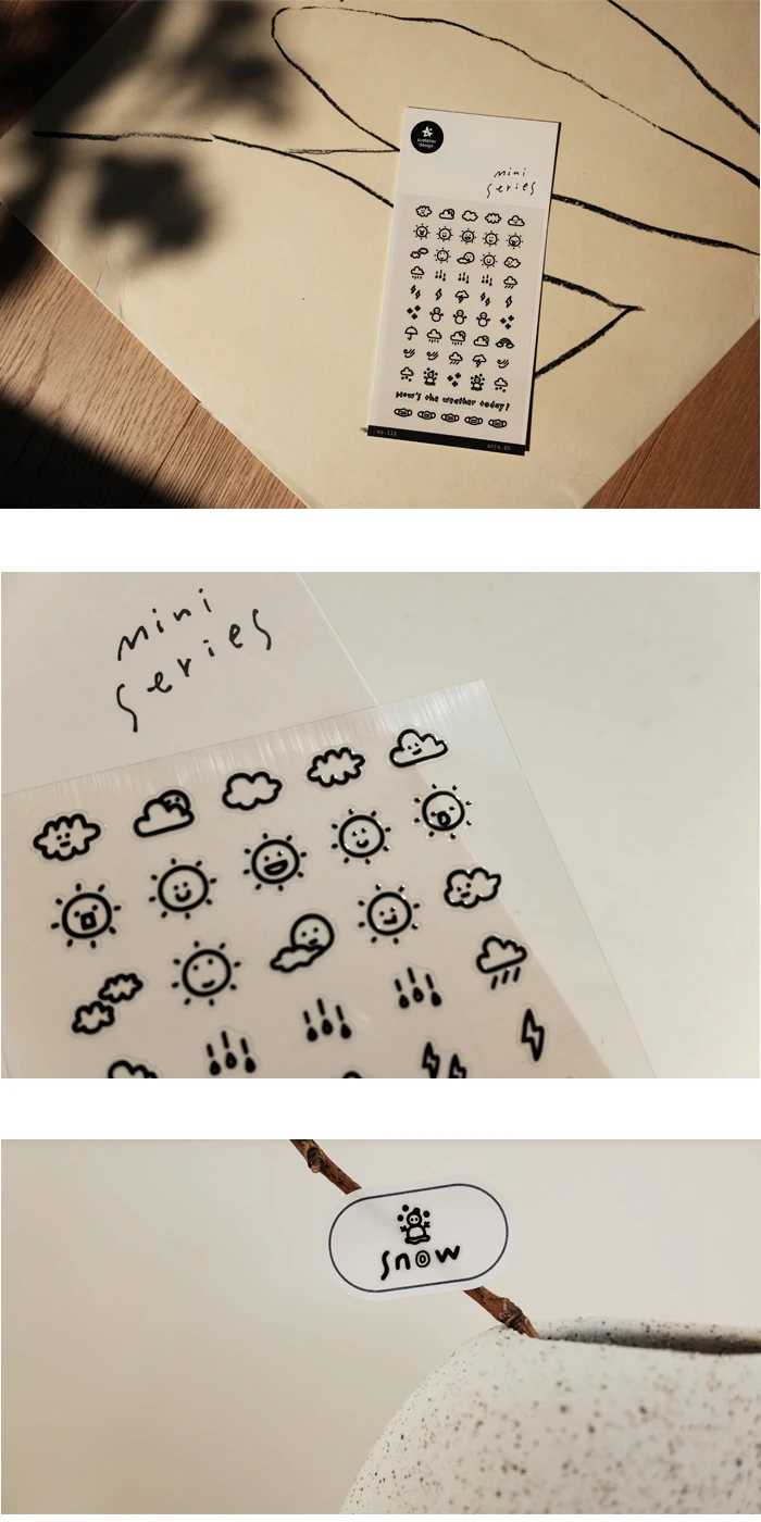 Koreanische Import Suatelier Mini Happy Daily Life Lebensmittel Tiere Aufkleber Scrapbooking Diy Journaling Tagebuch Schreibwaren Aufkleber Schule – Detail 9