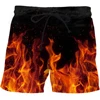 Adult Men's Children's 3d Printed Beach Pants Quick Dry Blue Flame Fitness Shorts Landscape Fun Street Thin Fashion Clothing 1