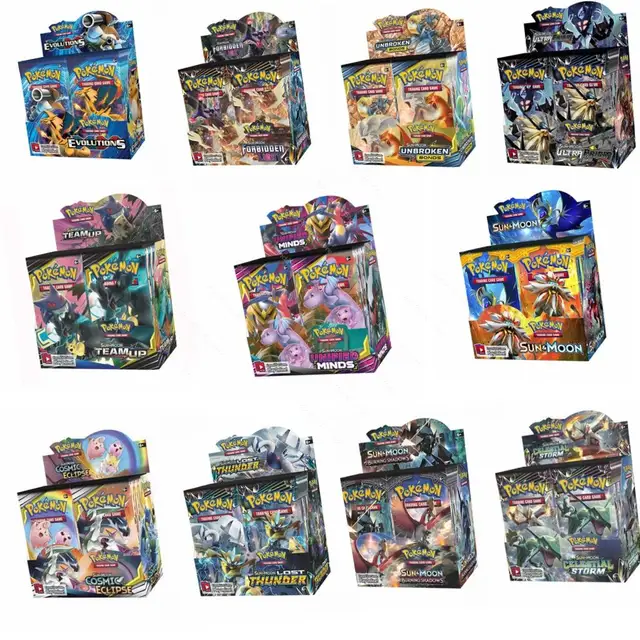 324Pcs/Box Pokemon Cards Sun & Moon Lost Thunder English Trading Card Game Evolutions Booster Collectible For Kids Poke Toy Gift 3