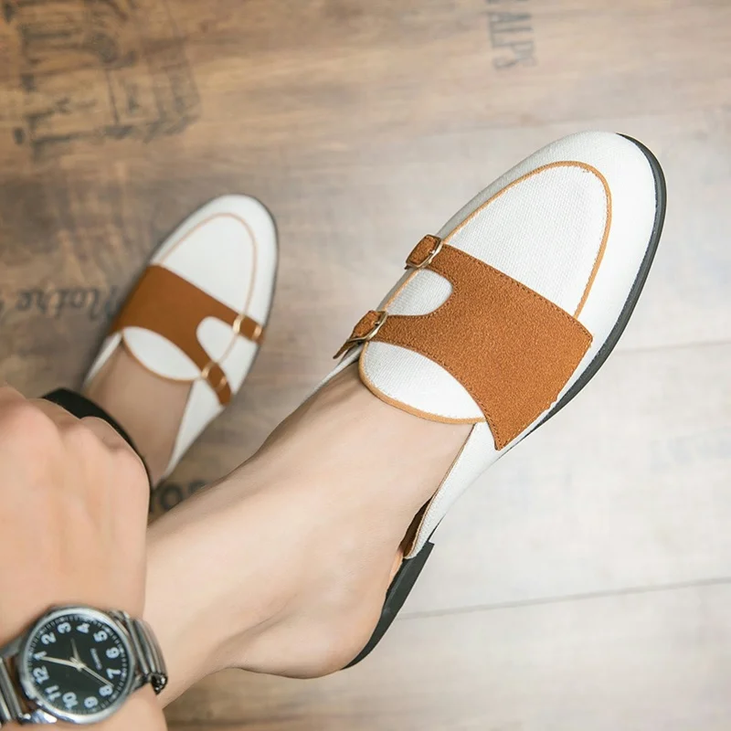 Men's Casual Loafers Slippers, Summer Walk Sandals, Sneakers with Double Mengke Shoes for Business and Daily Outdoor Activities