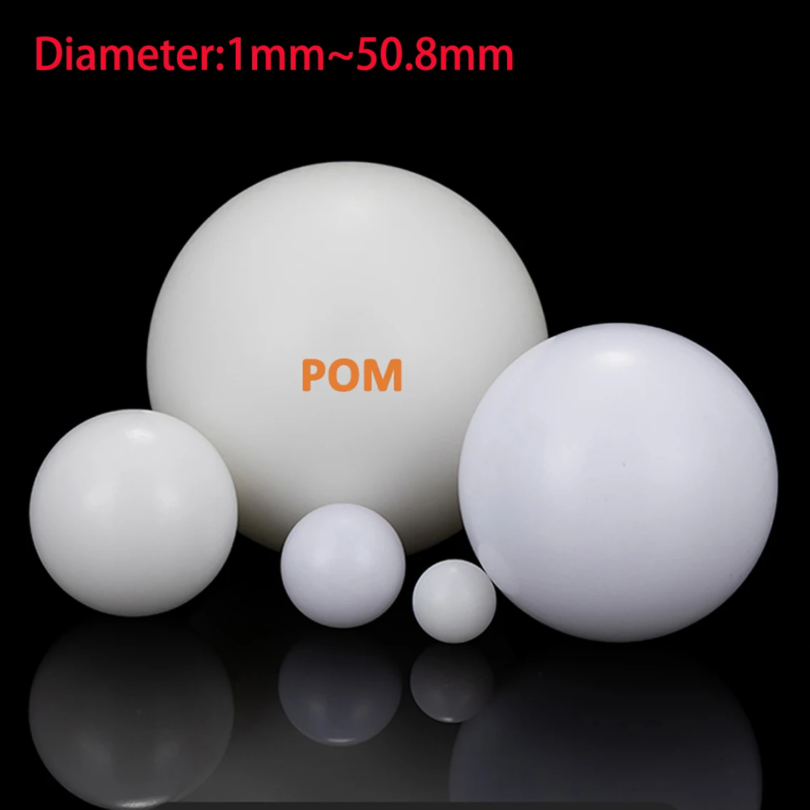 POM Solid Plastic Ball Precision Polyoxymethylene Plastic Ball With a Diameter of 1/1.2/1.5/1.588~50.8mm