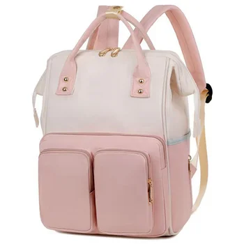 B78B-Borsa per pannolini alla moda Borsa per mamma e bambino Zaino da donna Borsa da viaggio di grande capacità
