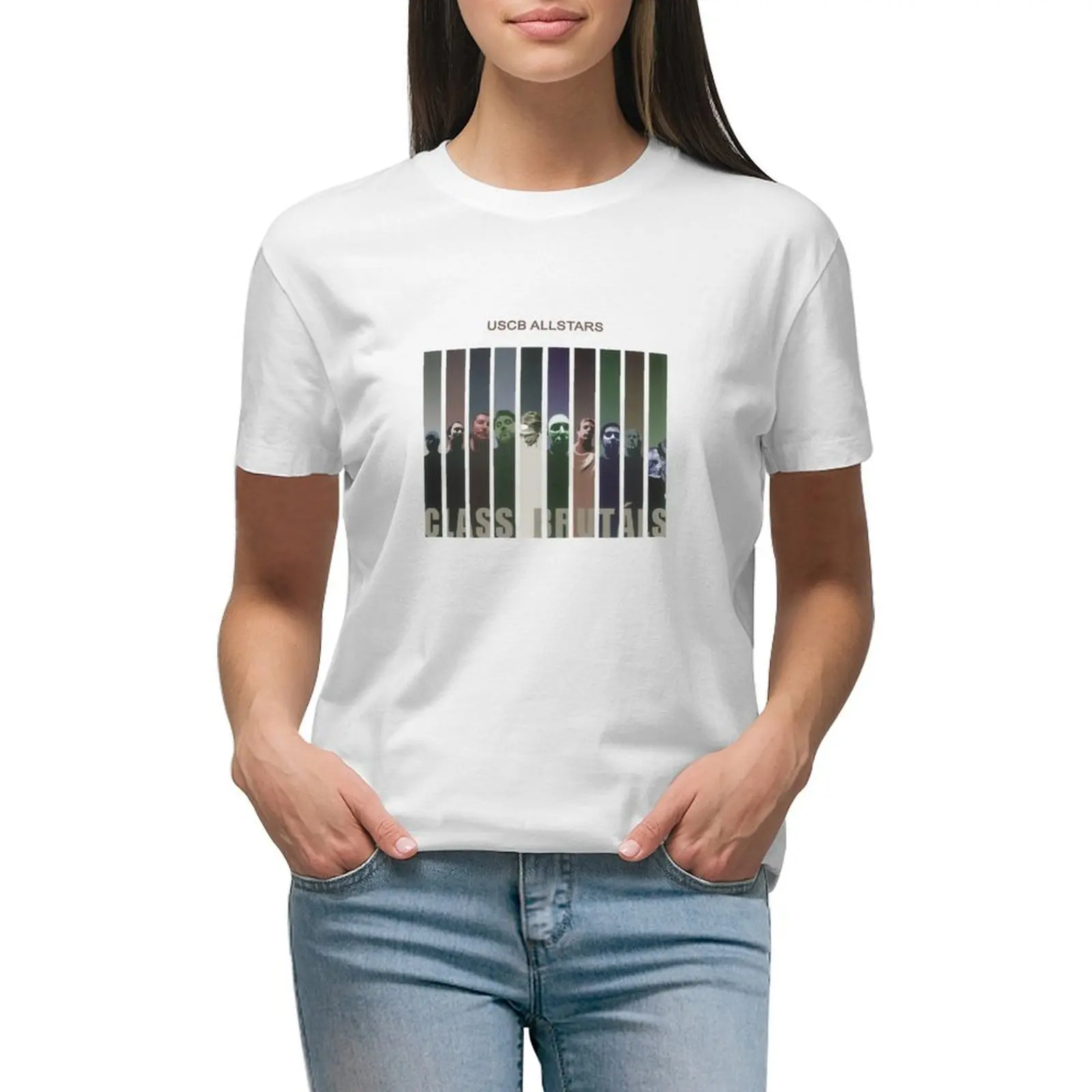 

USCB AllStars Class Brutals T-shirt kawaii clothes vintage clothes cropped t shirts for Women