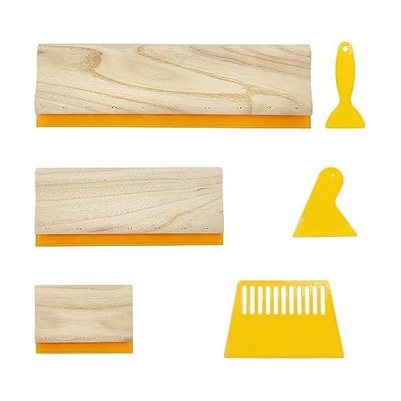 

Screen Printing Squeegee Screen Printing Kit Handmade Screen Printing Kit For Screen Printing Fabric, 6PCS
