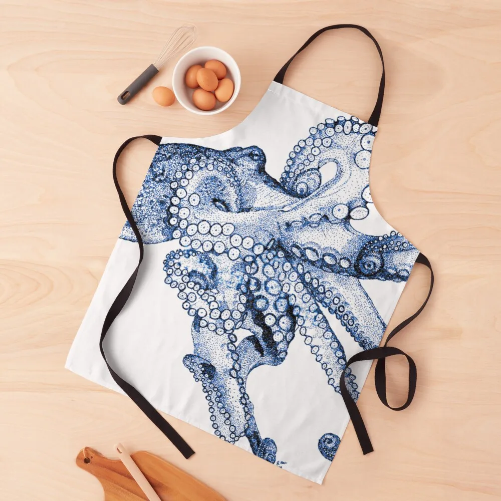 

Blue Octopus Apron chef apron useful things for kitchen