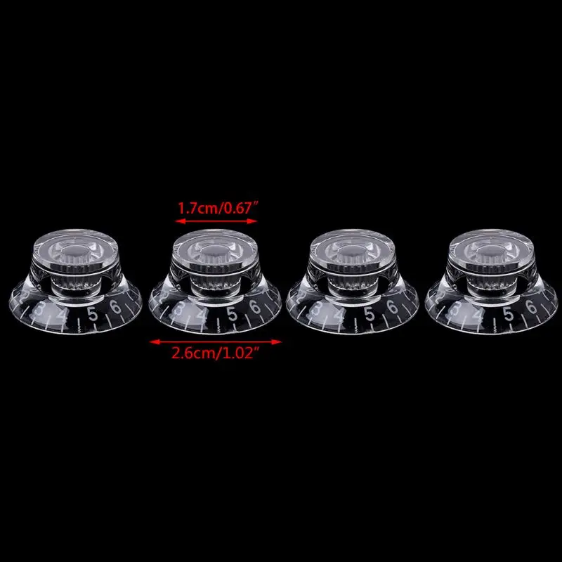 

1pc Knob Button Guitar Tone Volume Control For LP Guitar Parts Transp E56D