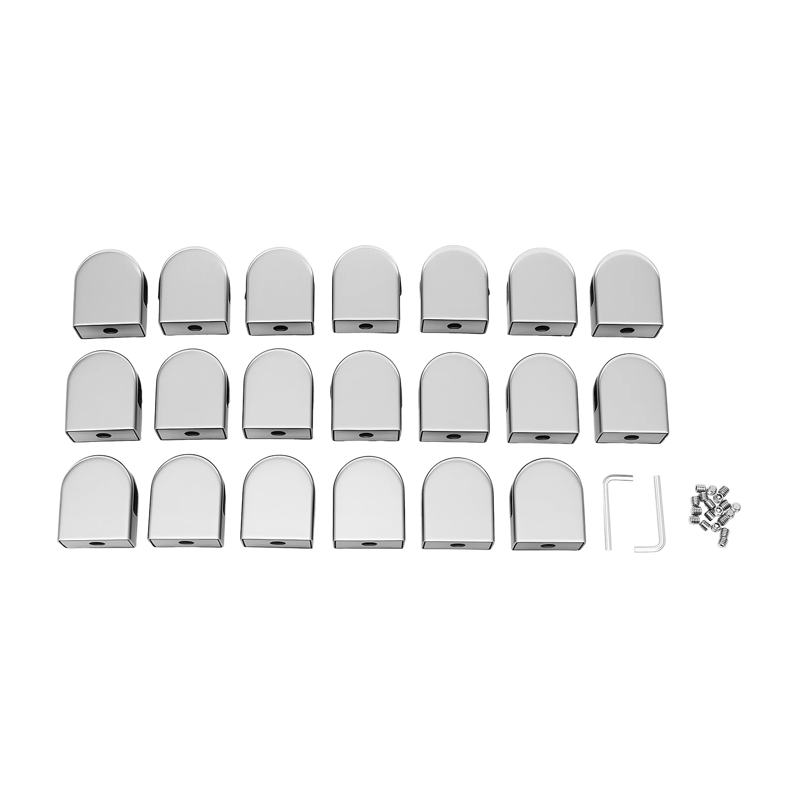 20 Stück Glasklemmen, 8–10 mm Glashalter, Glasklemmenhalterung aus Edelstahl 304 zur Befestigung des Schwimmbad-Glaszauns – Detail 9