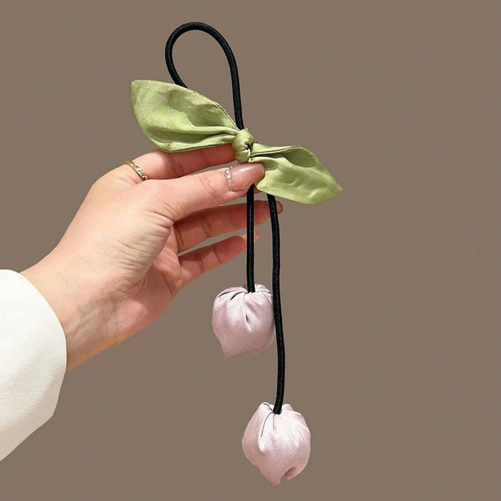 2/4PCS Sweet Bow And Mini Hair Scrunchies Set, Korean - Style Elegant Hair Accessories For Braided Hairstyles，Cute Hair Ties