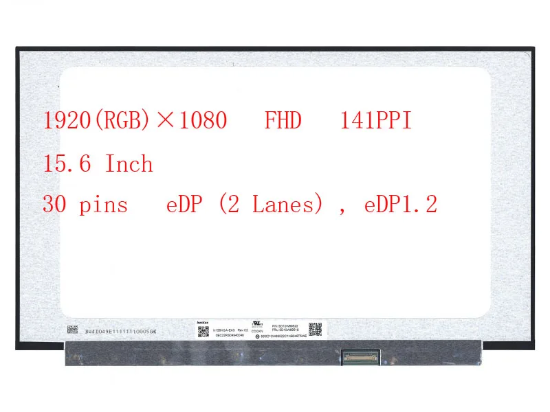 

Matrix For Laptop 15.6" LCD Display N156HGA-EA3 rev.C1 Rev.C2 Without brackets N156HGA EA3 FHD 1920X1080 30 Pins Matte Panel