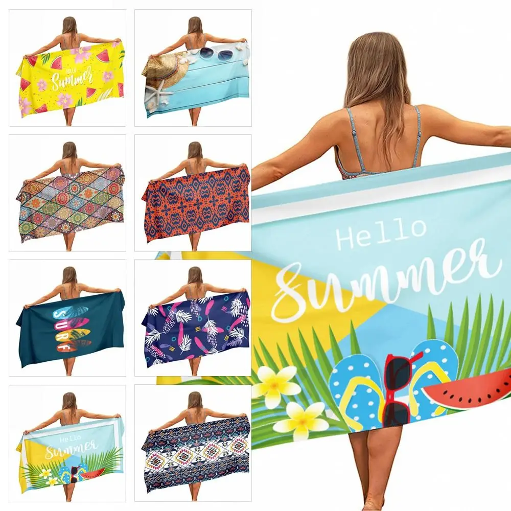 

Большое быстрое эргономичное ультратонкое волокно квадратная шаль пляжное полотенце с принтом плавательное полотенце