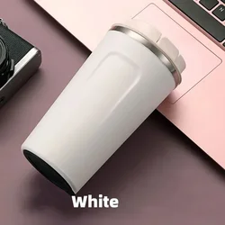 Insulated Stainless Steel Travel Mug - Leak-Proof Thermal Coffee & Tea Cup - 510ml (WHITE)