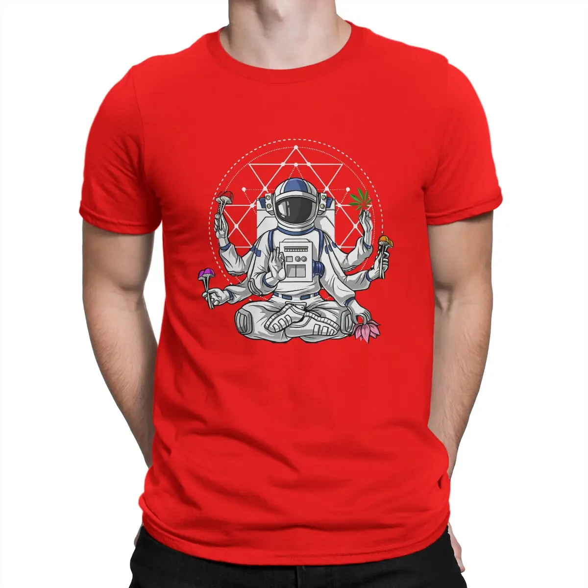 thumbnail image 1 of Camiseta psiconauta psicodélica de astronauta, impresionante camiseta de algodón puro, camiseta de manga corta, camiseta de psiconautas, ropa clásica de cuello redondo, 1 of 7