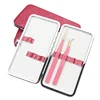 Eyelashes Tweezers Bag Set Precision Stainless Steel Clip Lashes Extension Application Tools Tweezer Storage Protective Box 5