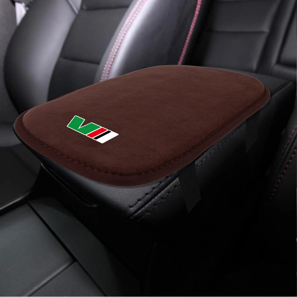 Enhanced Car Center Console Arm Rest Box Lid Fur Leather Pad