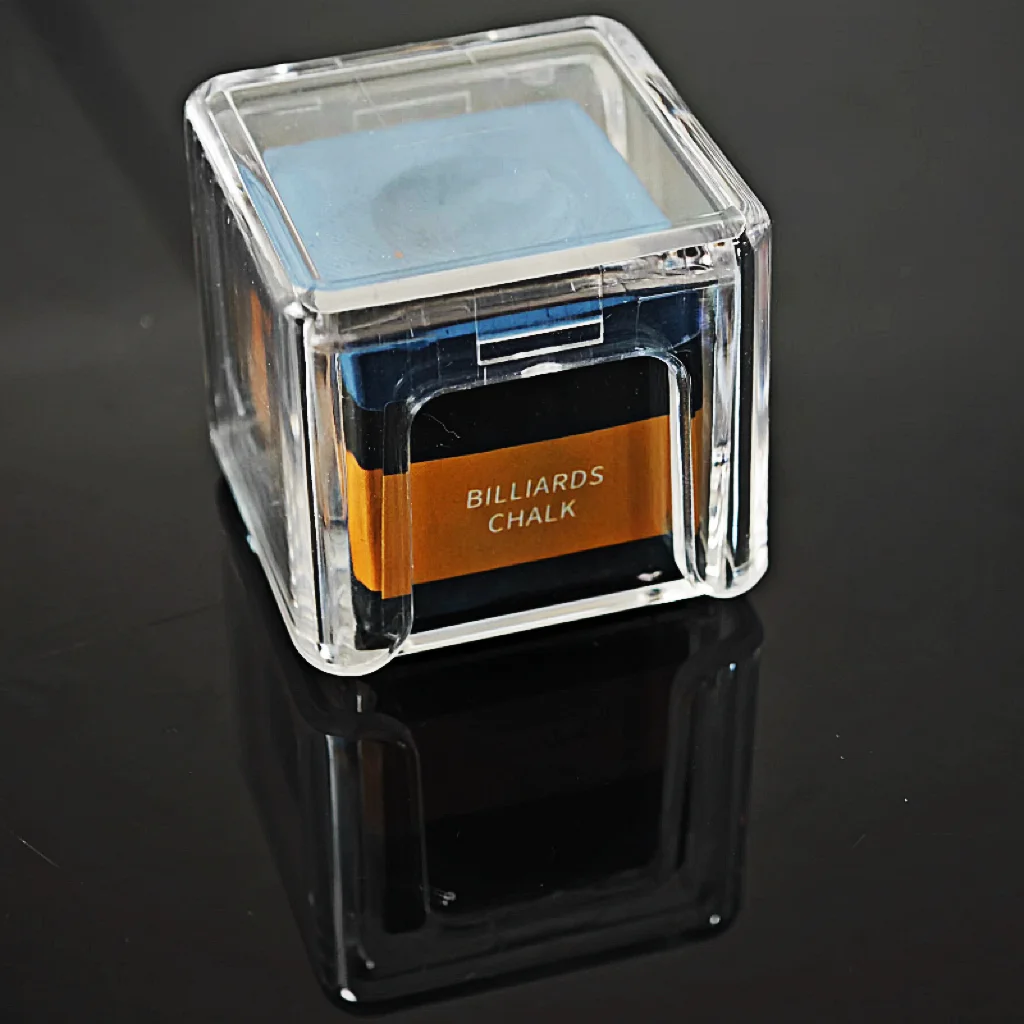 Acrylic Billiard Chalk Powder Box - Transparent and Stylish Billiard Chalk Storage Decor Box