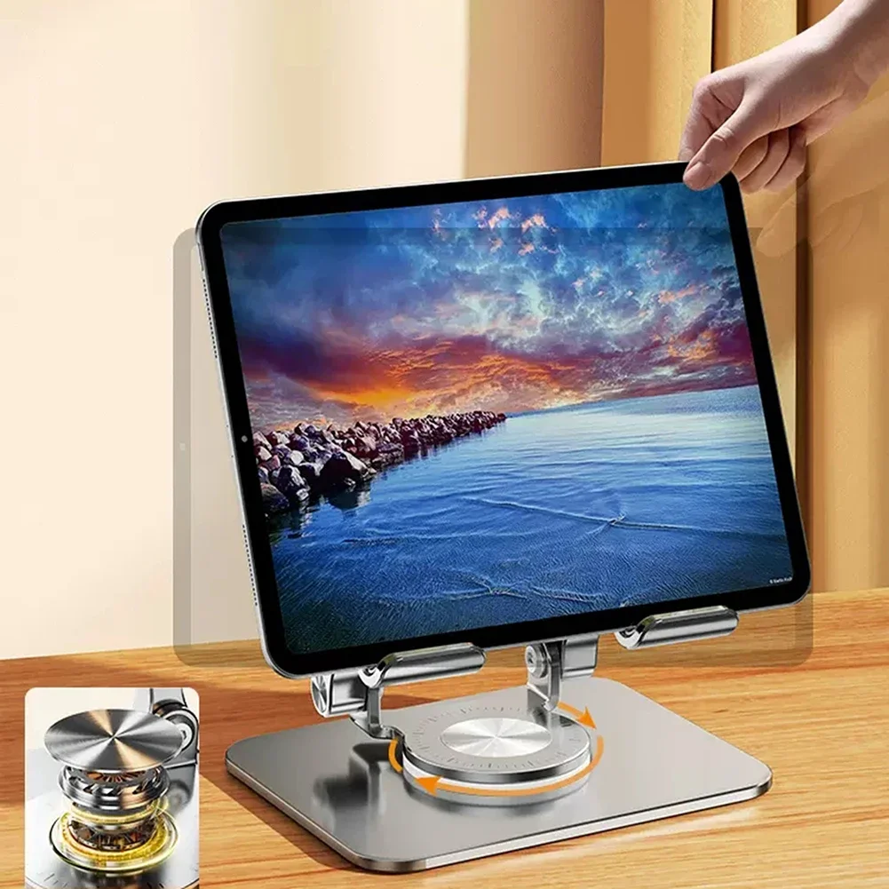 Dobrável Suporte do Telefone Móvel 360 Graus de Rotação Oca Tablet Riser Anti Slip Tablet Titular Altura Ajustável 4.712