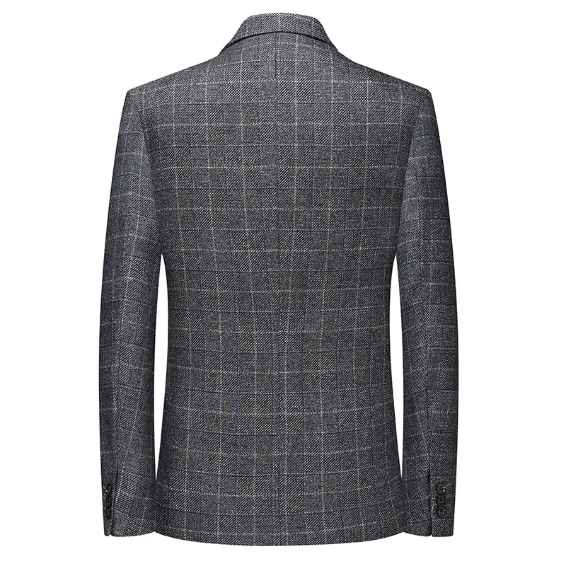 Mens Blazer Super Large Men Fashion Casual Plaid Printed Spring And Autumn Blazers Suit Plus Size 2XL 3XL 4XL 5XL 6XL 7XL 8XL