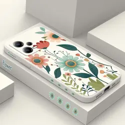 Gorgeous Flower Silicone Phone Case Cover - Poco M4 5G (White)