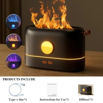 REUP Flame Aroma Diffuser Air Humidifier Ultrasonic Cool Mist Maker Fogger LED Essential Oil Jellyfish